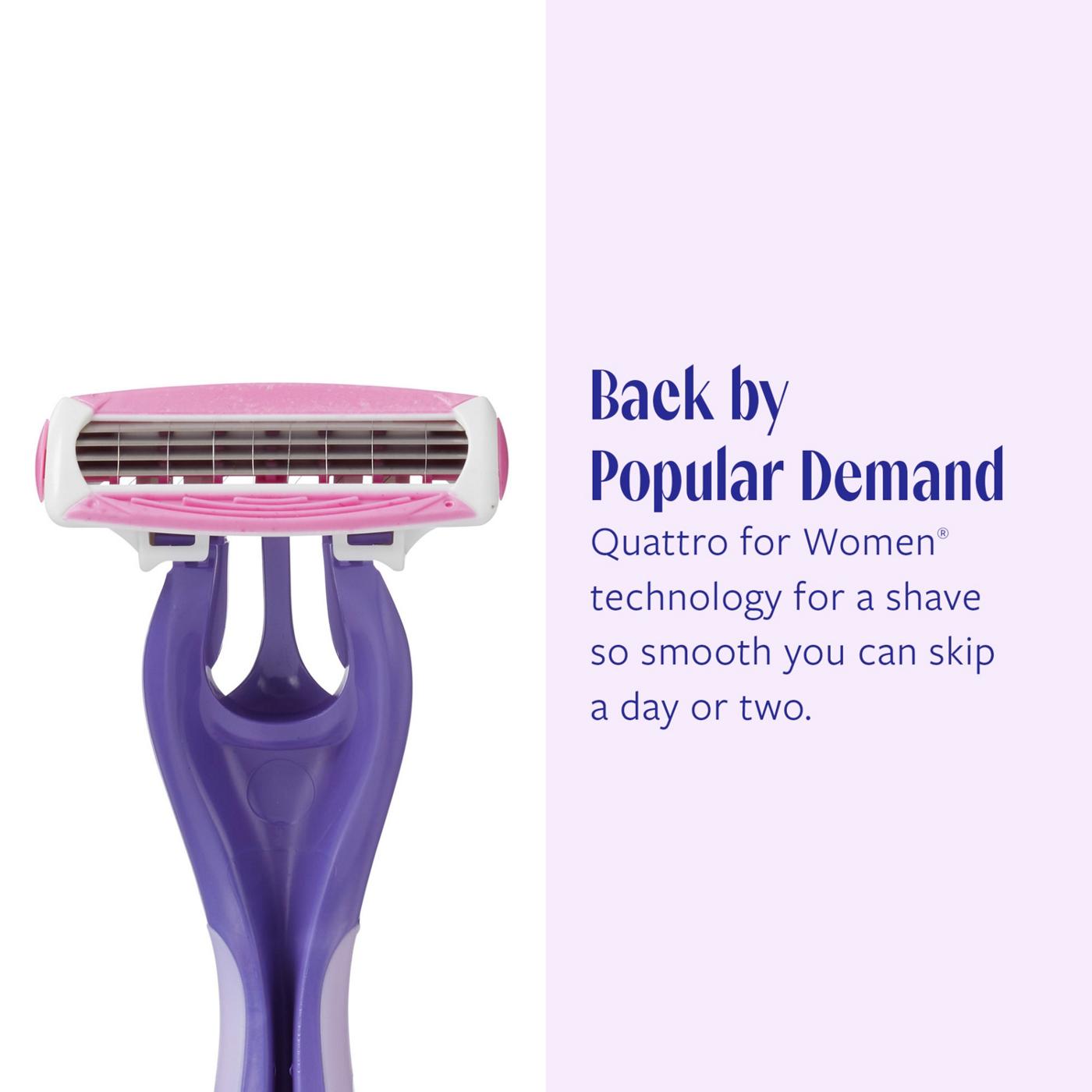 Skintimate Exotic Violet Blooms 4-Blade Disposable Razors; image 4 of 7