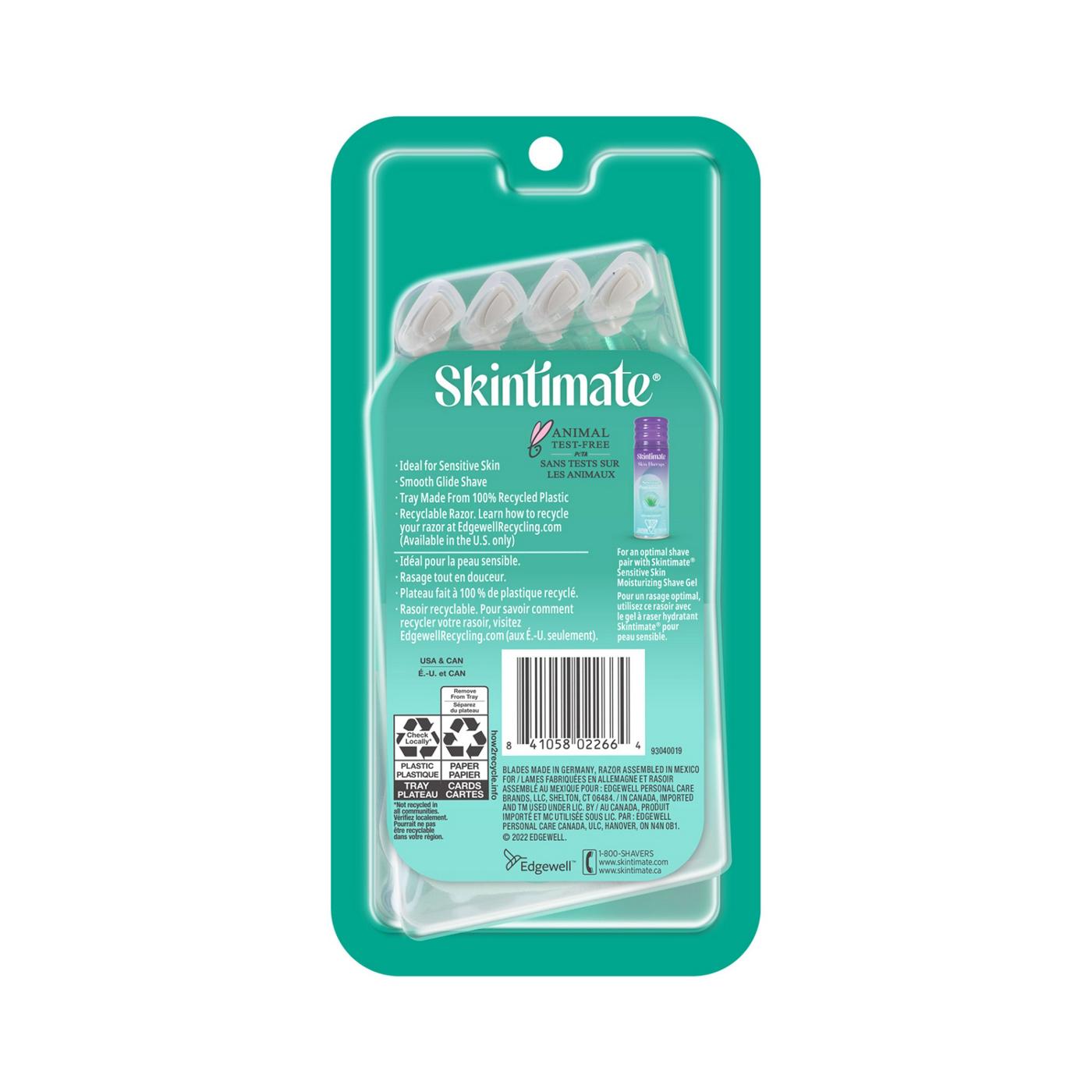 Skintimate Sensitive Skin 4-Blade Disposable Razor; image 5 of 7