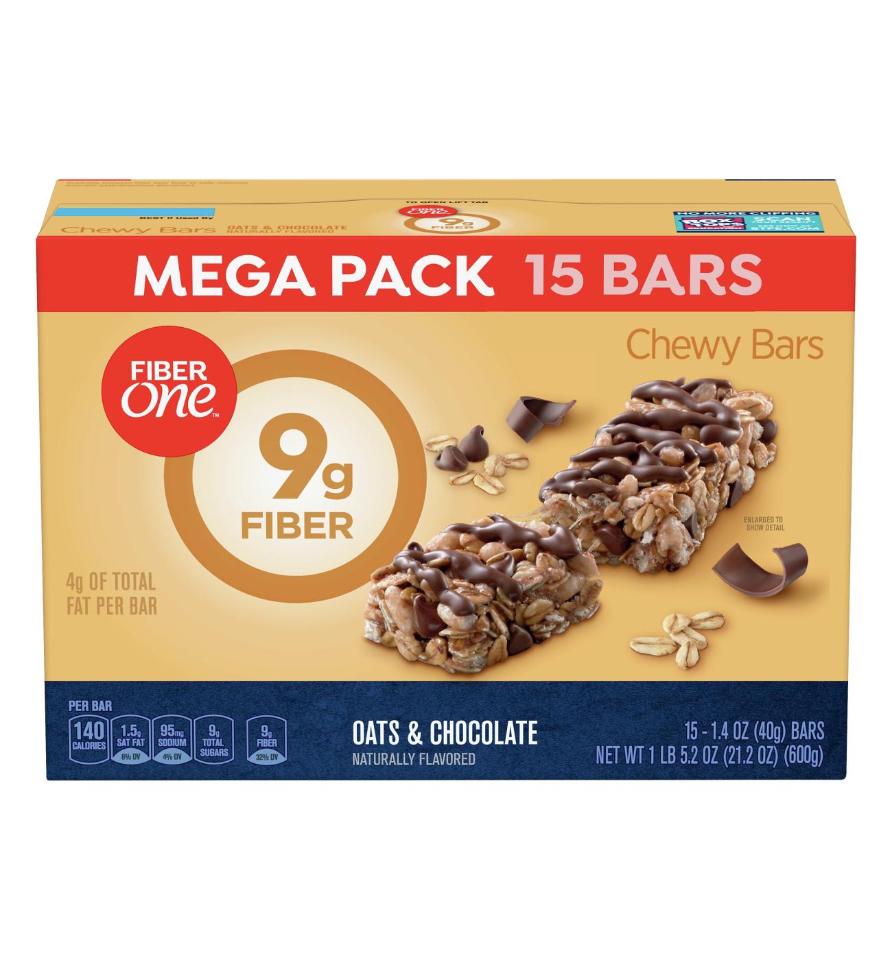 Fiber One Oats & Chocolate Chewy Bars Mega Pack; image 1 of 2