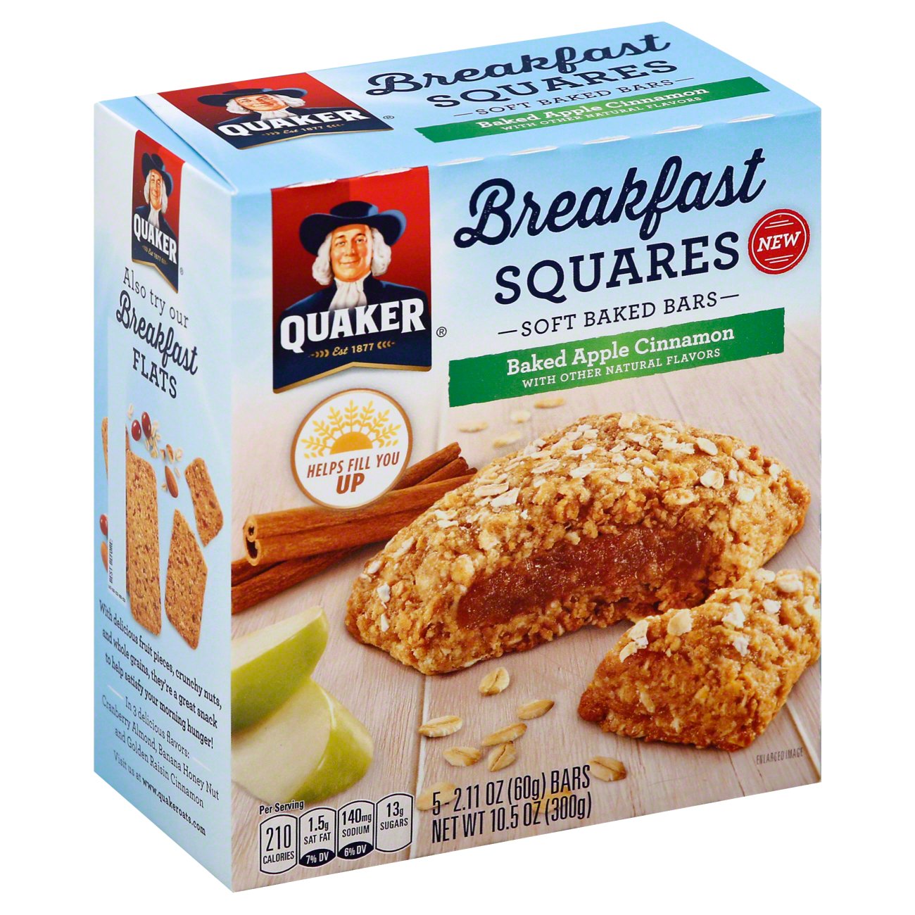 Quaker Breakfast Squares Baked Apple Cinnamon - Shop Granola & Snack ...