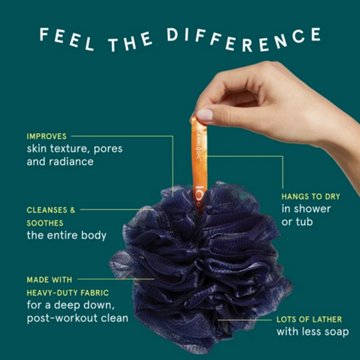 Cleanlogic Sport High Performance Mesh Loofah Bath Sponge