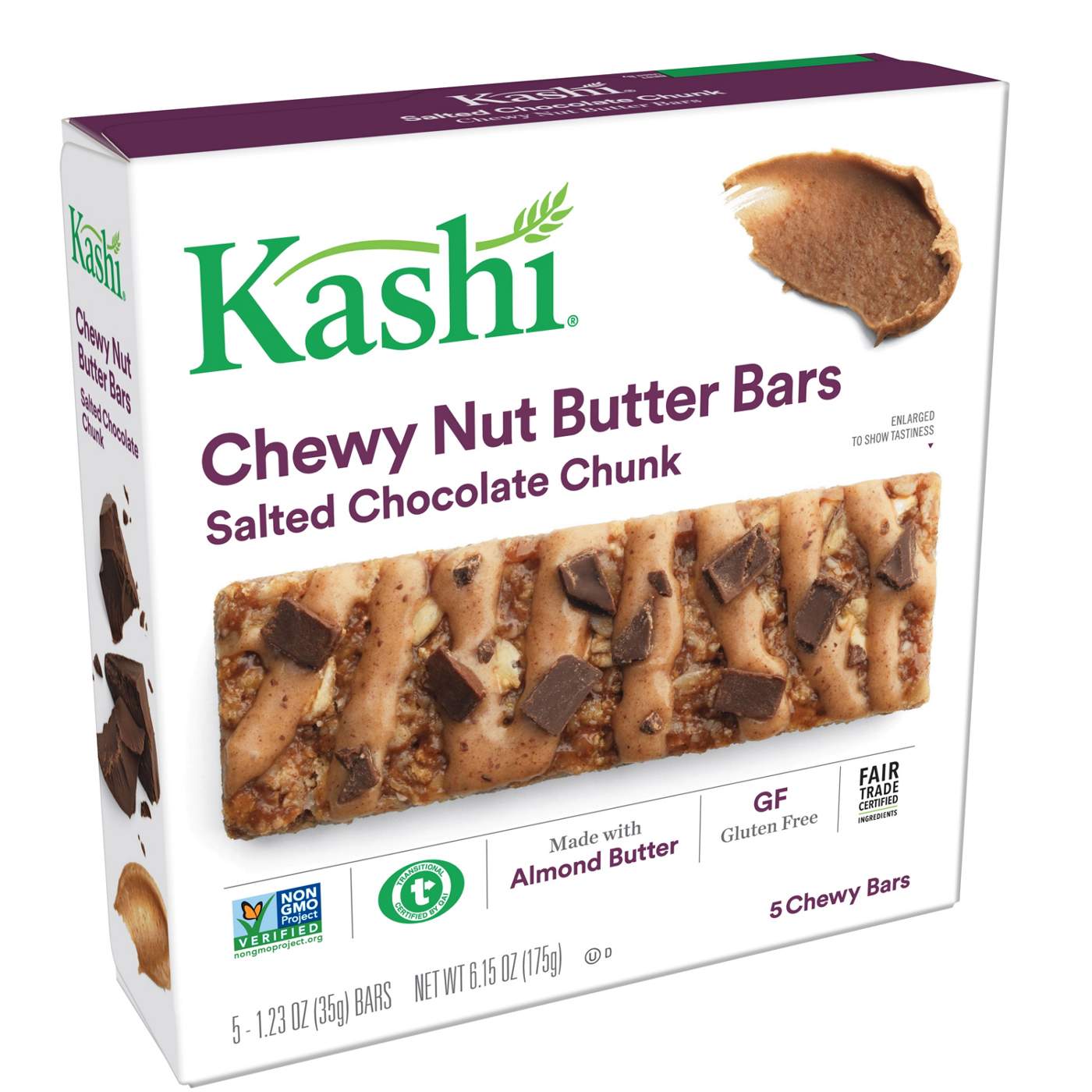 Kashi Salted Chocolate Chunk Chewy Nut Butter Bars; image 1 of 2