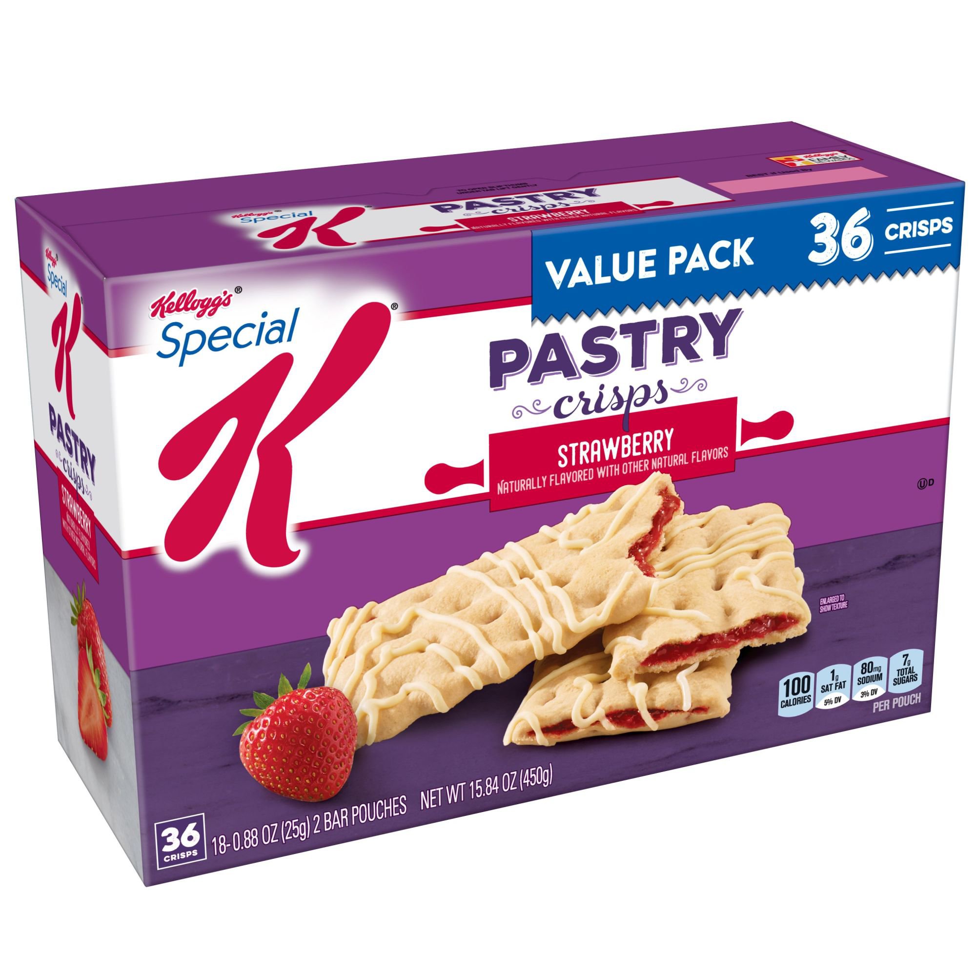 Kellogg S Special K Pastry Crisps Strawberry Shop Granola Snack