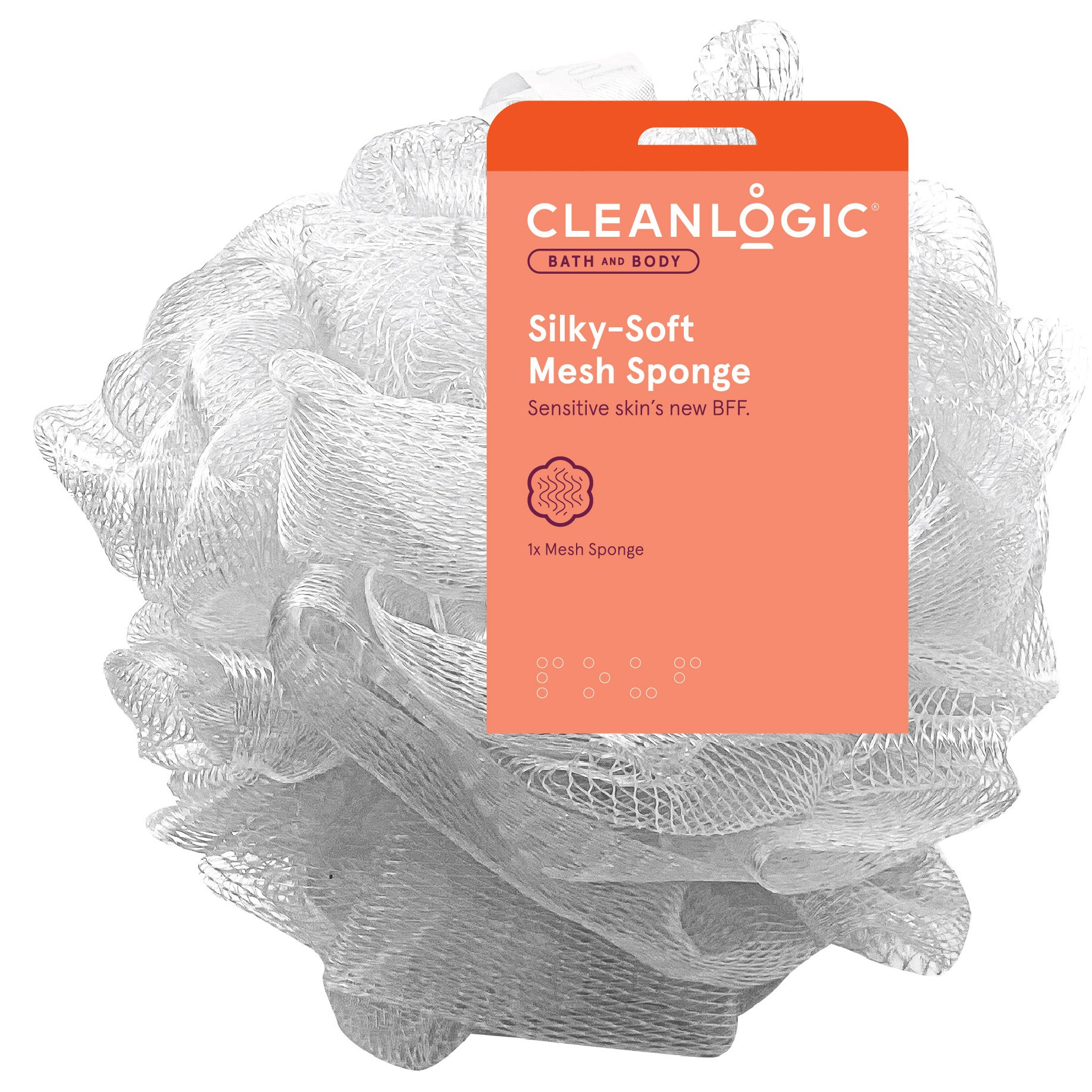 Cleanlogic SilkySoft Mesh Loofah Bath Sponge Shop Accessories at HEB