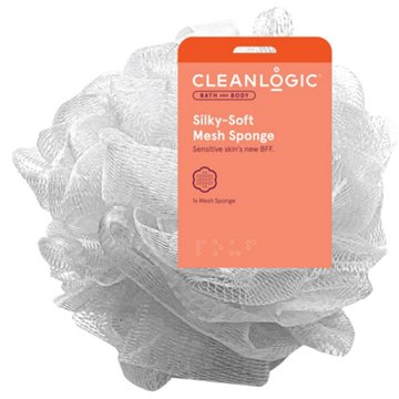 Cleanlogic Silky-Soft Mesh Loofah Bath Sponge