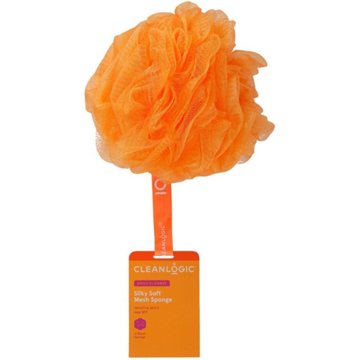 Cleanlogic Silky-Soft Mesh Loofah Bath Sponge
