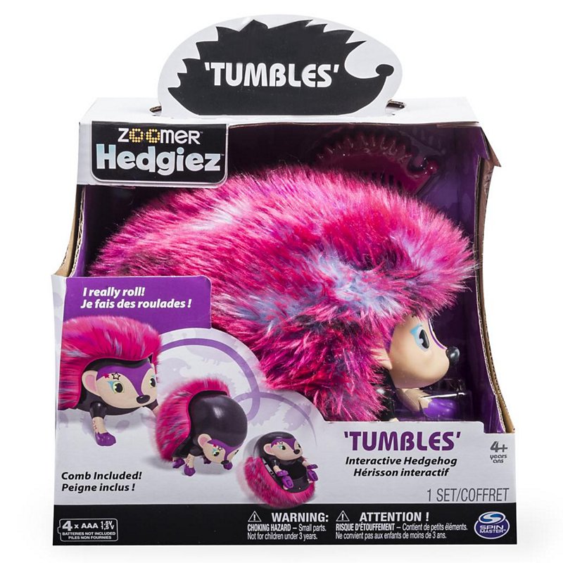 Zoomer Hedgiez FLIP Purple Hedgehog Interactive Electronic Animal Pet Toy 
