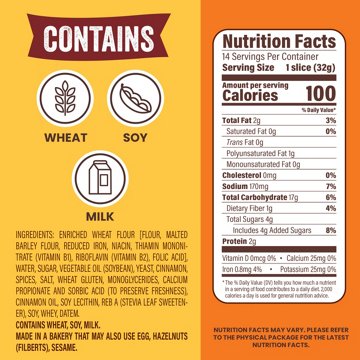 Thomas' Cinnamon Swirl Bread, 16 oz