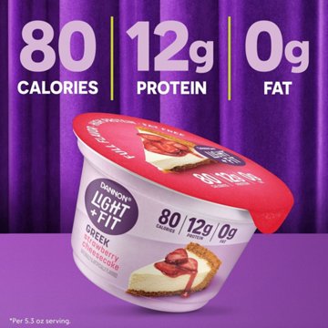 Light + Fit Greek Nonfat 4 pk Yogurt - Strawberry Cheesecake