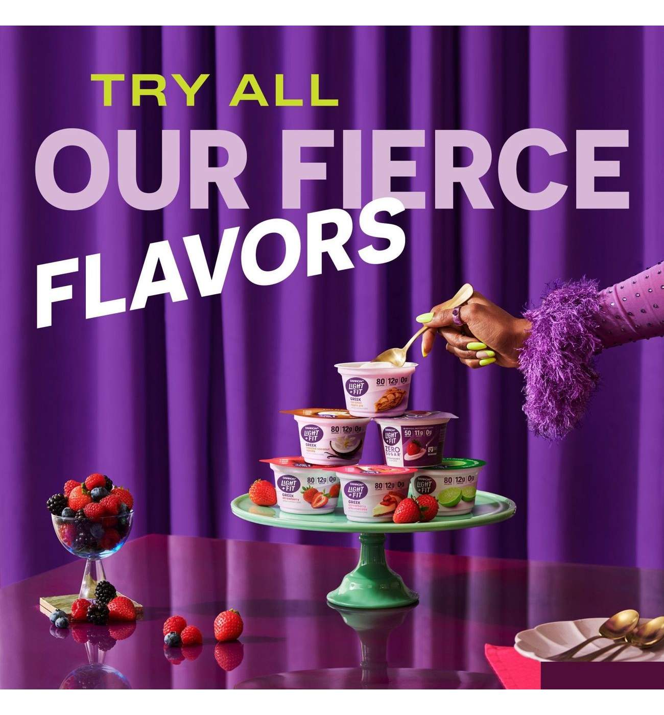 Light + Fit Greek Nonfat 4 pk Yogurt - Strawberry Cheesecake; image 9 of 10