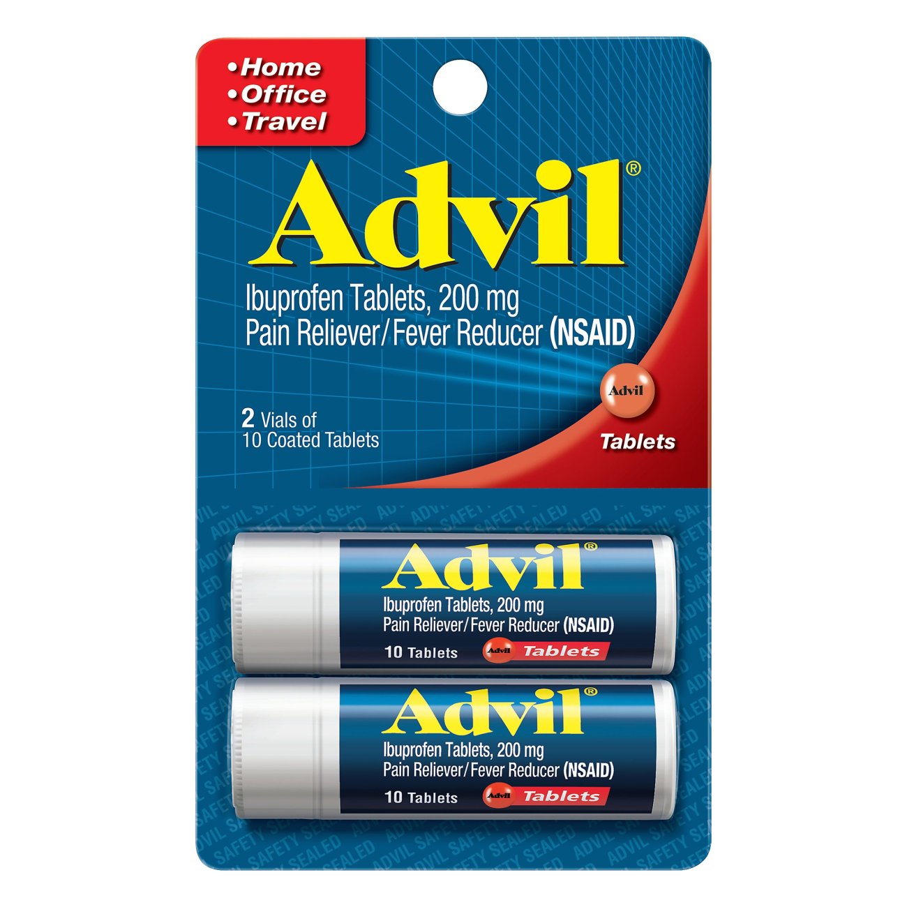 Advil Ibuprofen 200 mg Coated Tablets Pocket Pack Travel