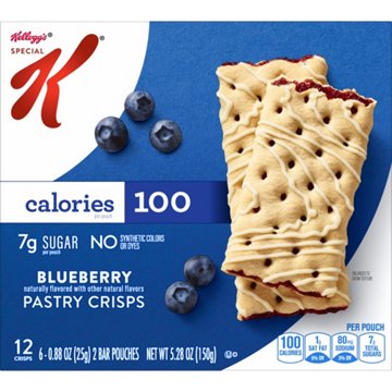 Kellogg's Special K Blueberry Pastry Crisps, 5.28 oz, 12 ct