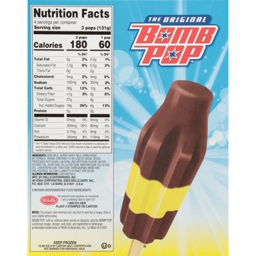 Bomb Pop Banana Fudge Pops, 12 ct