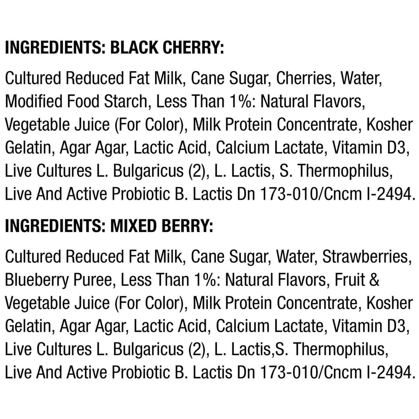 Activia Low Fat Probiotic Black Cherry & Mixed Berry Yogurt; image 2 of 5