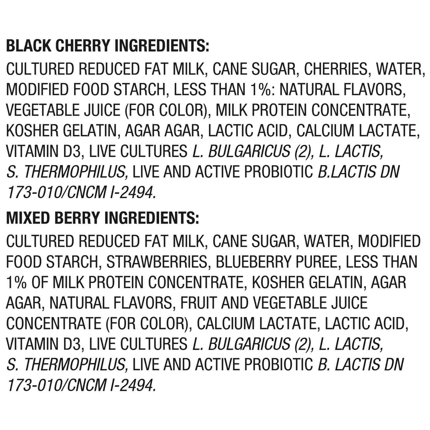 Activia Low Fat Probiotic Black Cherry & Mixed Berry Yogurt; image 7 of 8