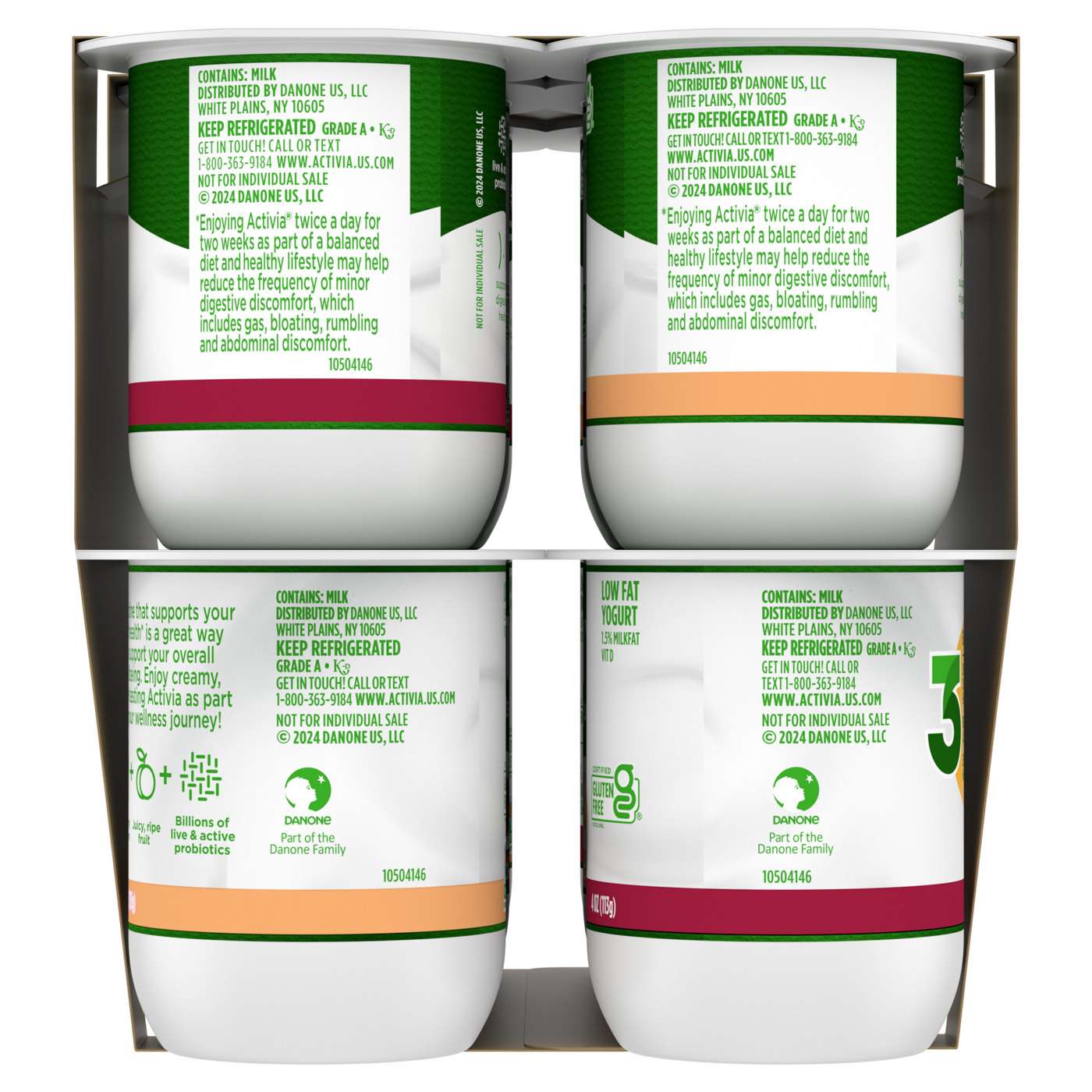 Activia Low Fat Probiotic Peach & Black Cherry Yogurt; image 5 of 9