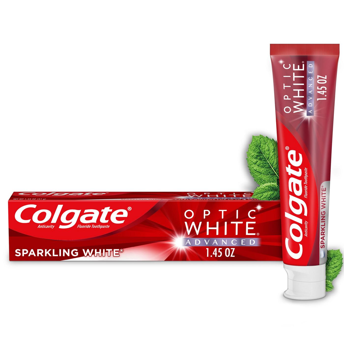 Colgate Optic White Advanced Anticavity Toothpaste - Sparkling White; image 7 of 10