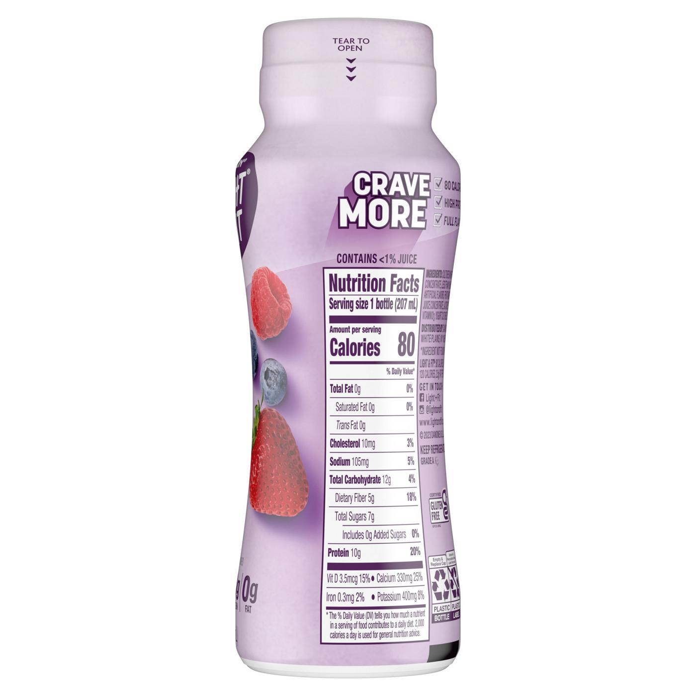 Dannon Light & Fit NonFat Mixed Berry Protein Smoothie Yogurt Drink