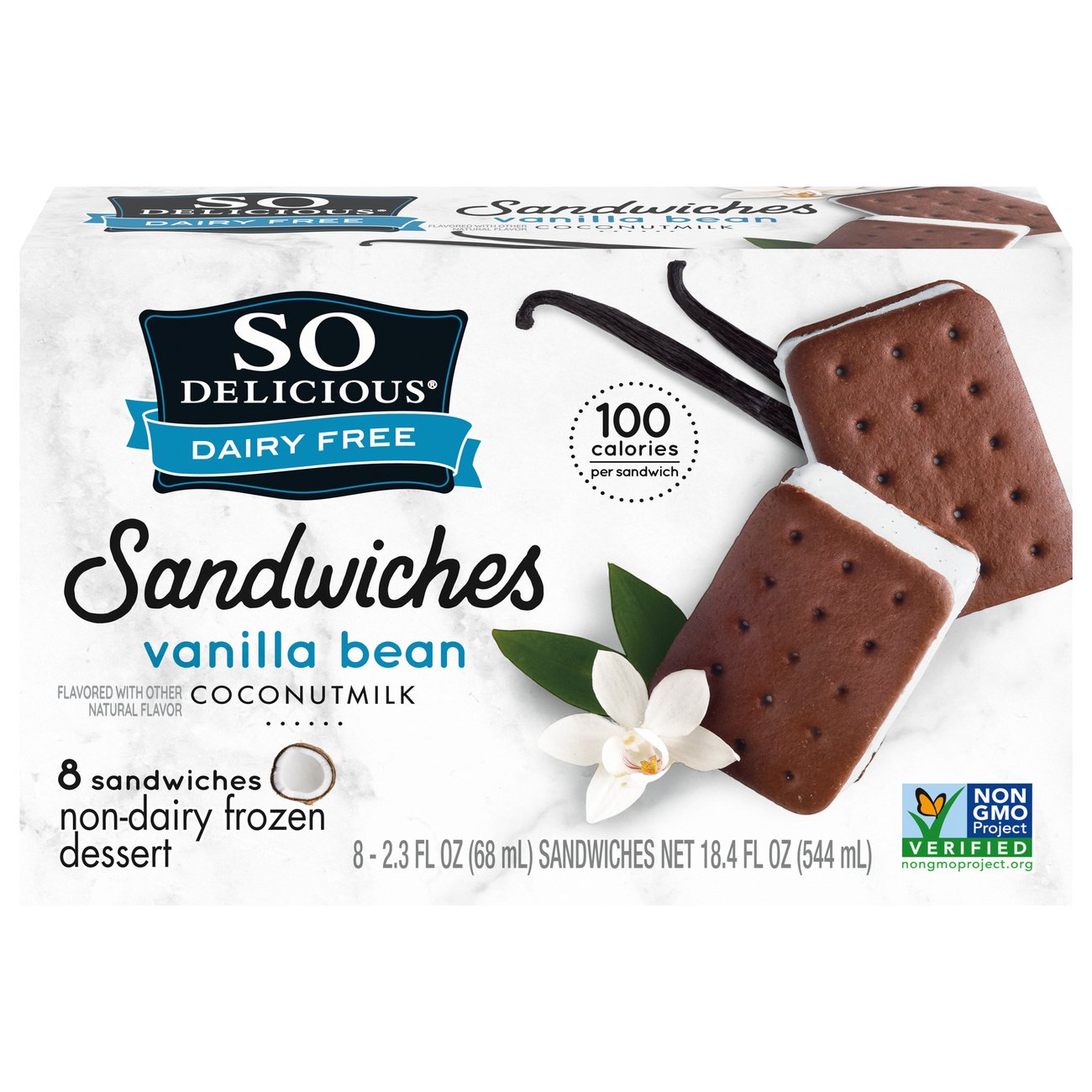 So Delicious Minis Coconut Milk Vanilla Mini Vegan Sandwiches Shop Cones And Sandwiches At H E B