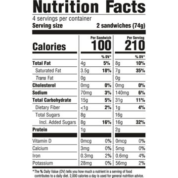 So Delicious Coconut Milk Vanilla Mini Vegan Sandwiches, 8 ct