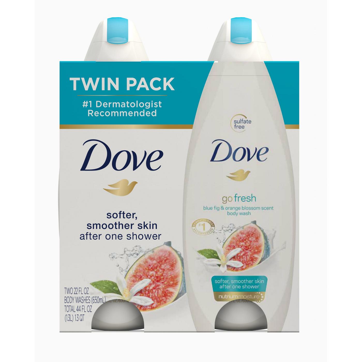 Dove Go Fresh Blue Fig & Orange Blossom Body Wash Twin Pack; image 1 of 3