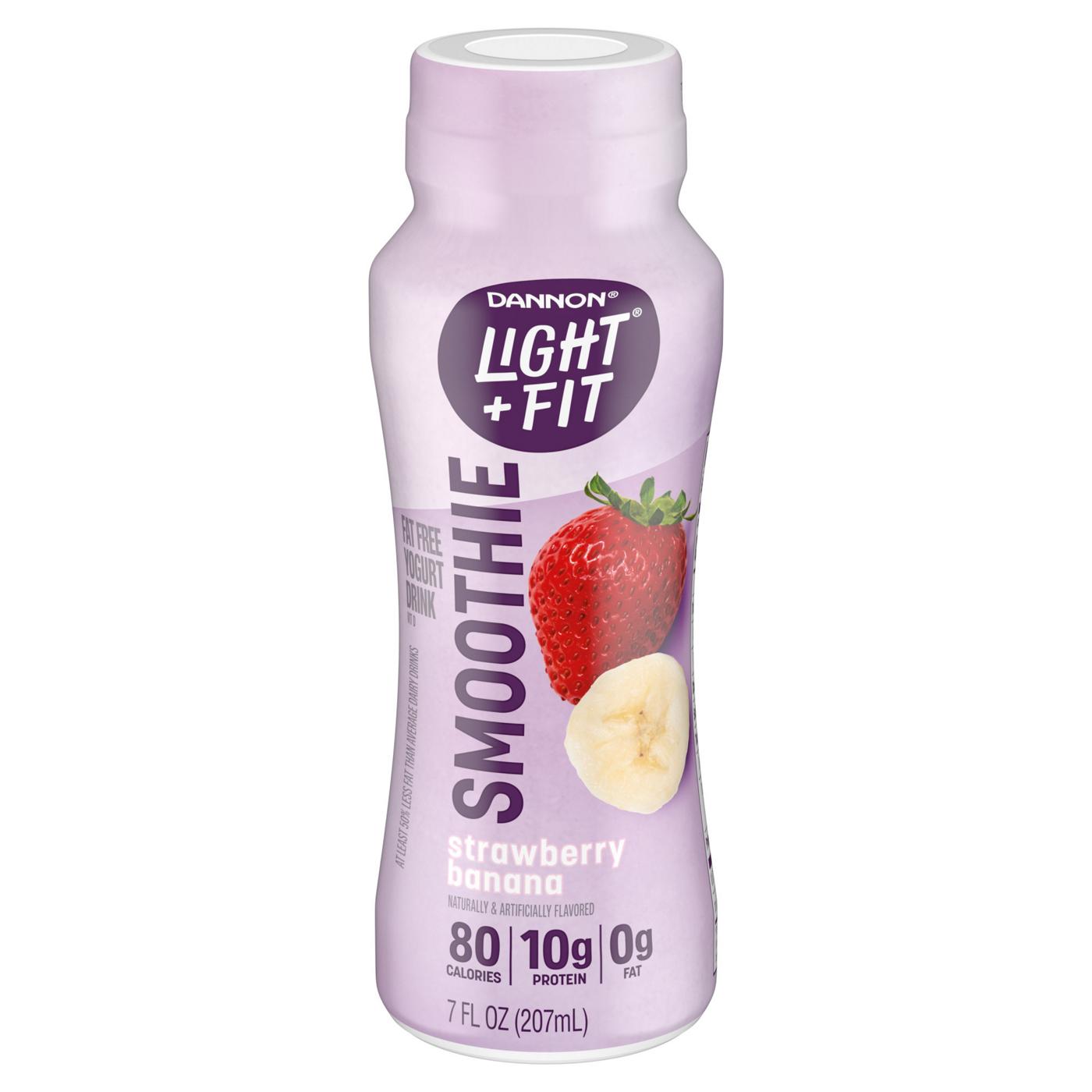 Dannon Light & Fit Non-Fat Strawberry Banana Protein Smoothie Yogurt Drink; image 2 of 7