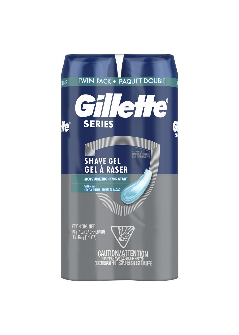 Gillette Series Shave Gel Twin Pack -  Moisturizing; image 1 of 8