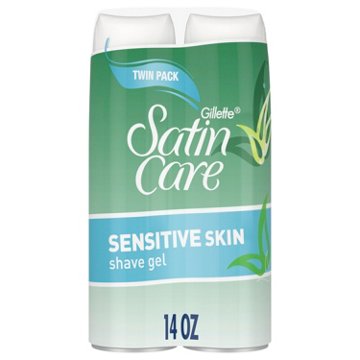 Gillette Satin Care Shave Gel - Sensitive Skin, 2 pk