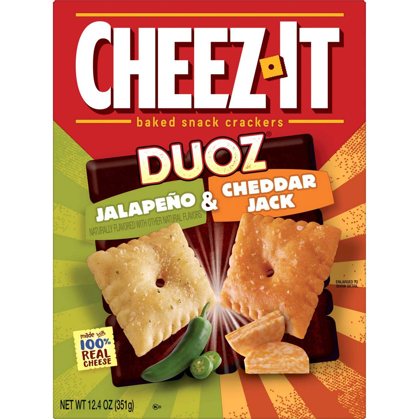Cheez-It DUOZ Jalapeno Cheddar Jack Crackers; image 1 of 5