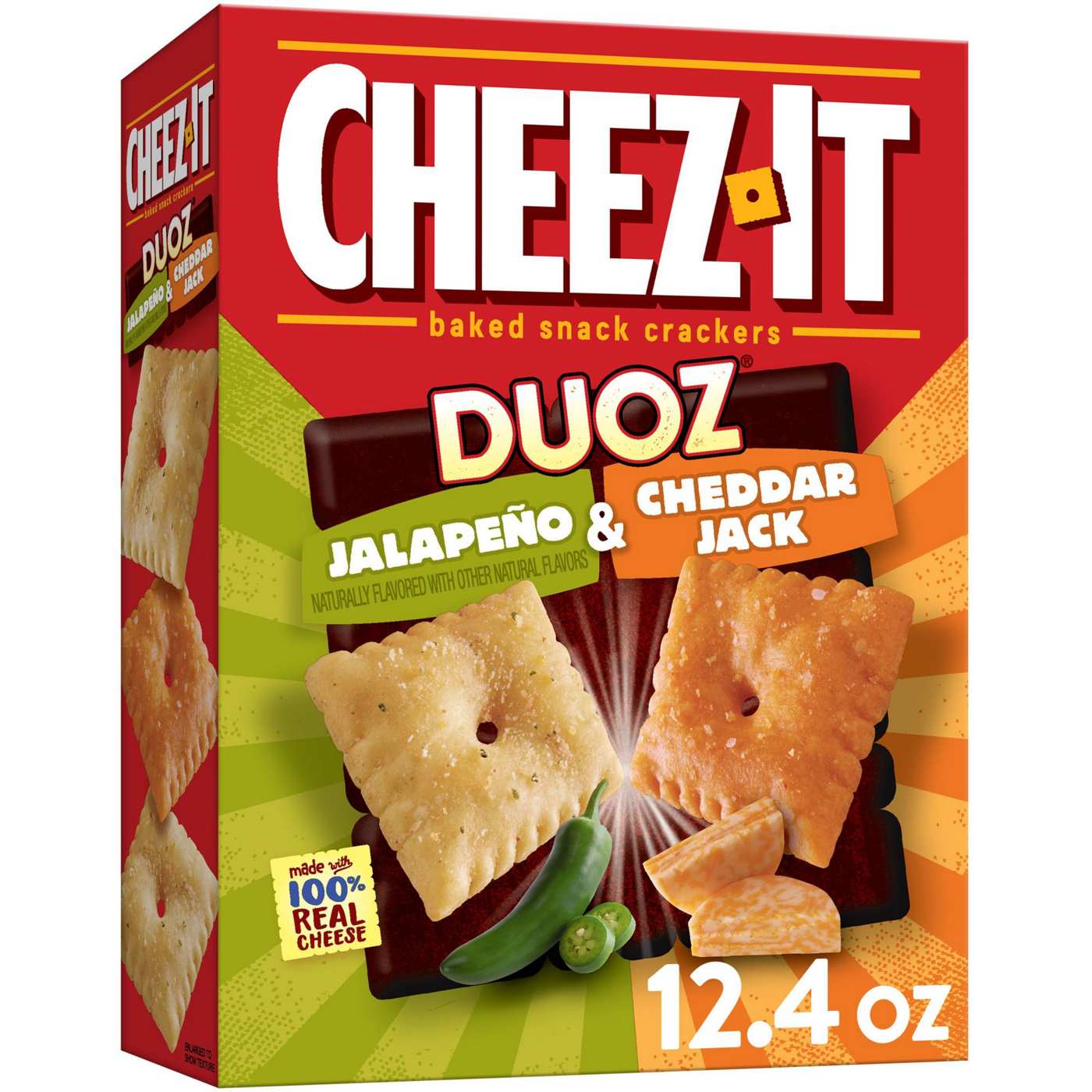 Cheez-It DUOZ Jalapeno Cheddar Jack Crackers; image 3 of 5