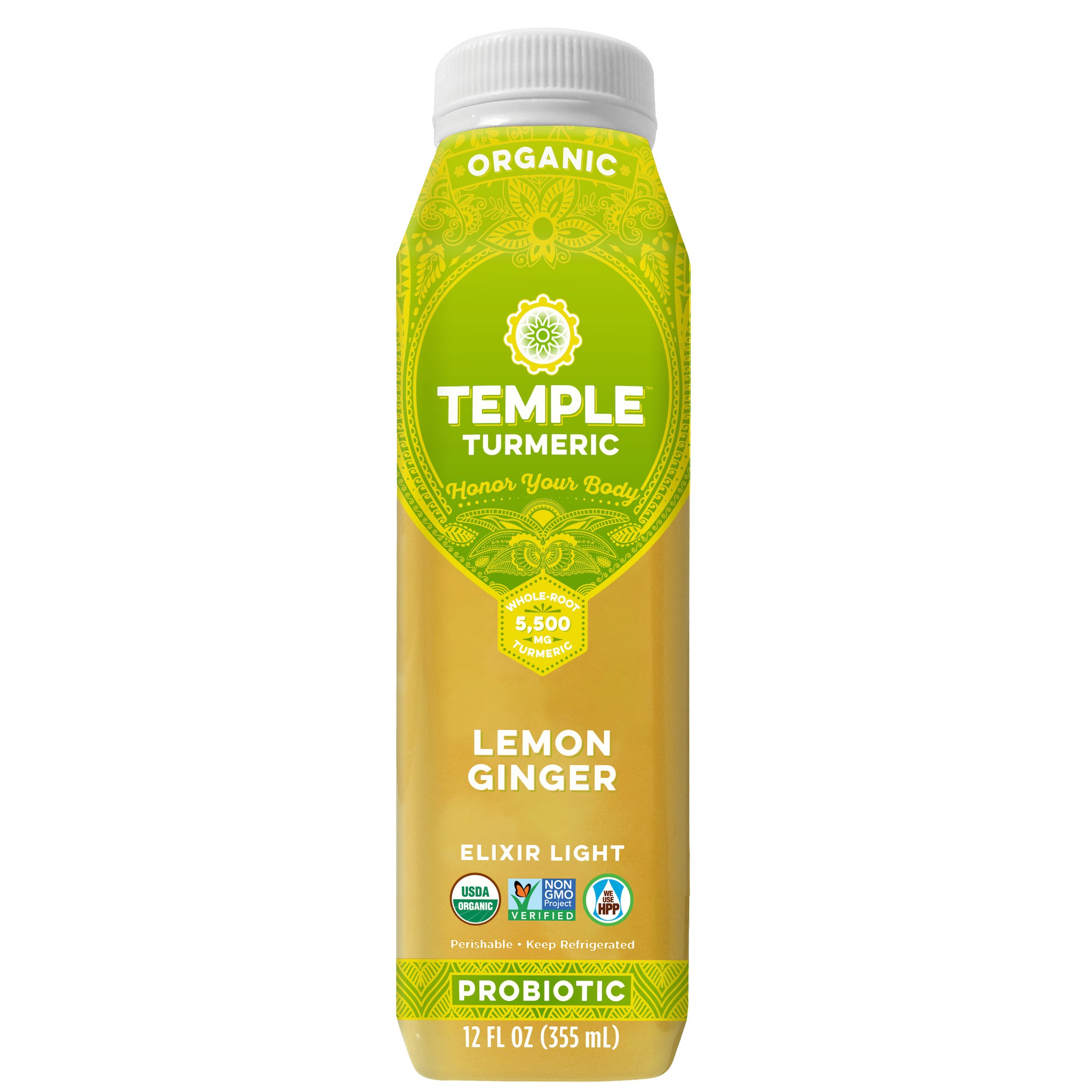Temple Turmeric Lemon Ginger Elixir Light Shop Juice at HEB