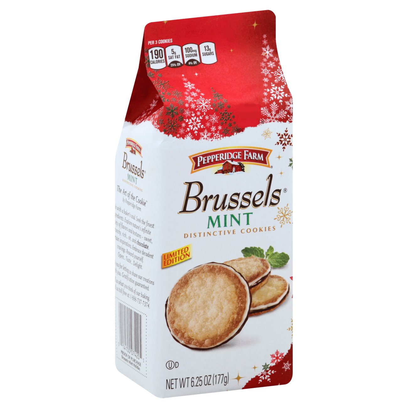 #133-2609 くみ Pepperidge Farm Brussels Mint Cookies - Shop Cookies at H-E-B