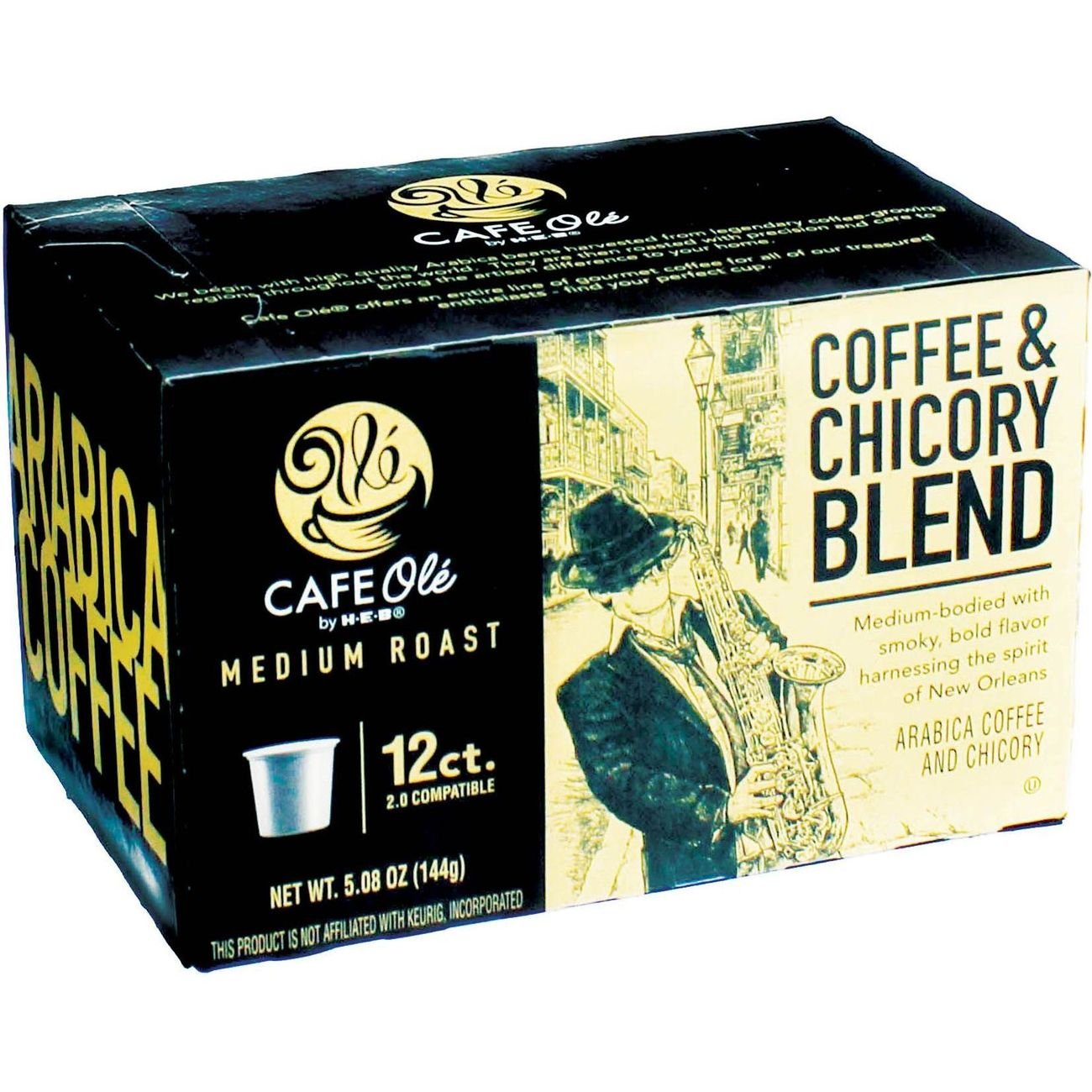 Cafe Ole by HEB Coffee & Chicory Blend Medium Roast Single Serve