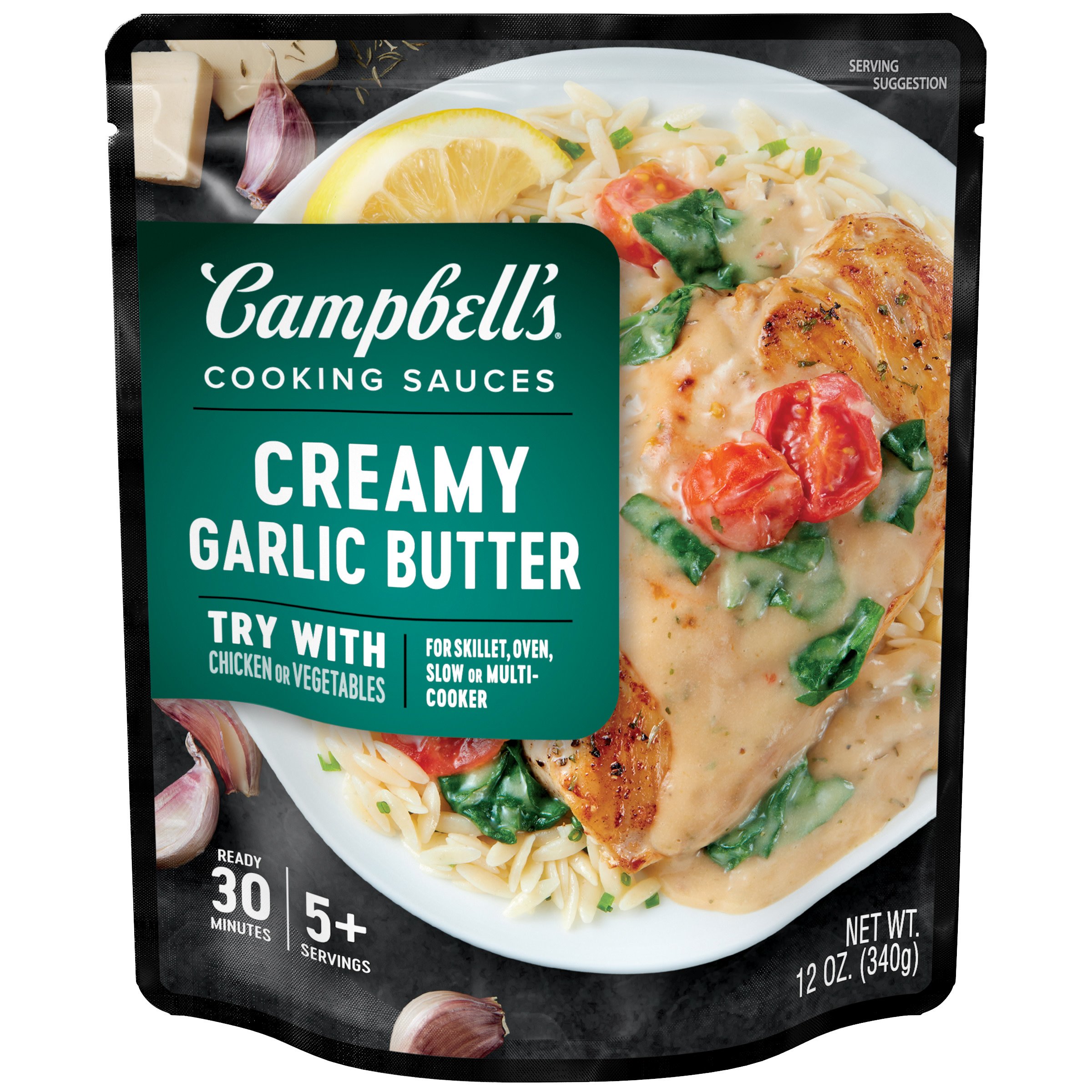 Campbell's Creamy Garlic Butter Chicken Oven Sauces Shop Gravy at HEB