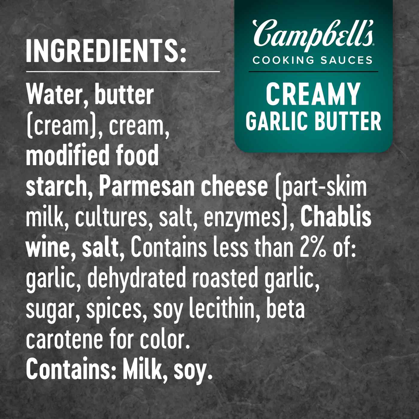 Campbell's Cooking Sauces Creamy Garlic Butter Sauce; image 2 of 6