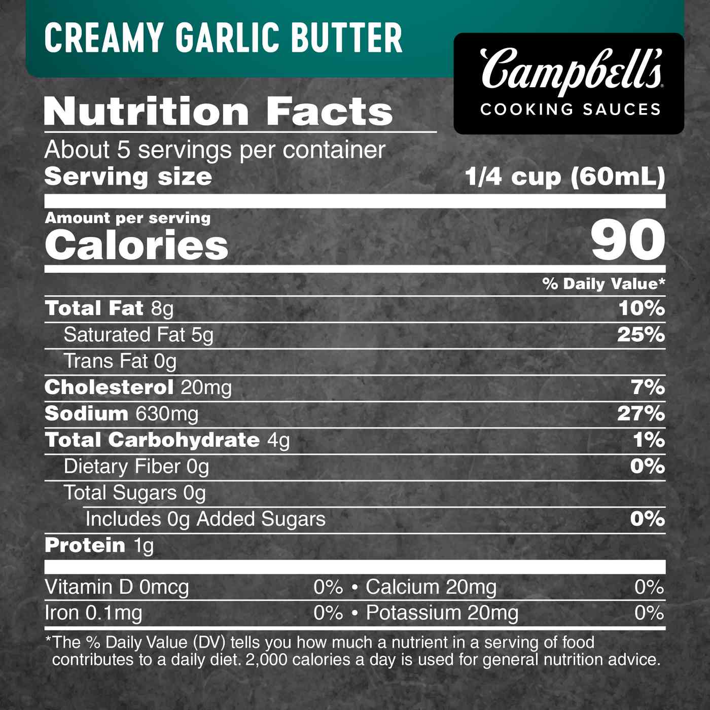 Campbell's Cooking Sauces Creamy Garlic Butter Sauce; image 4 of 6