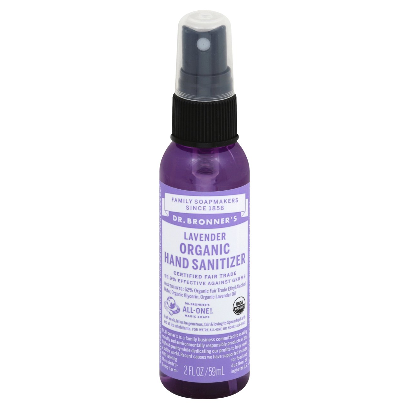 Dr. Bronner's Organic Hand Sanitizer - Lavender - Shop Hand Sanitizer at  H-E-B