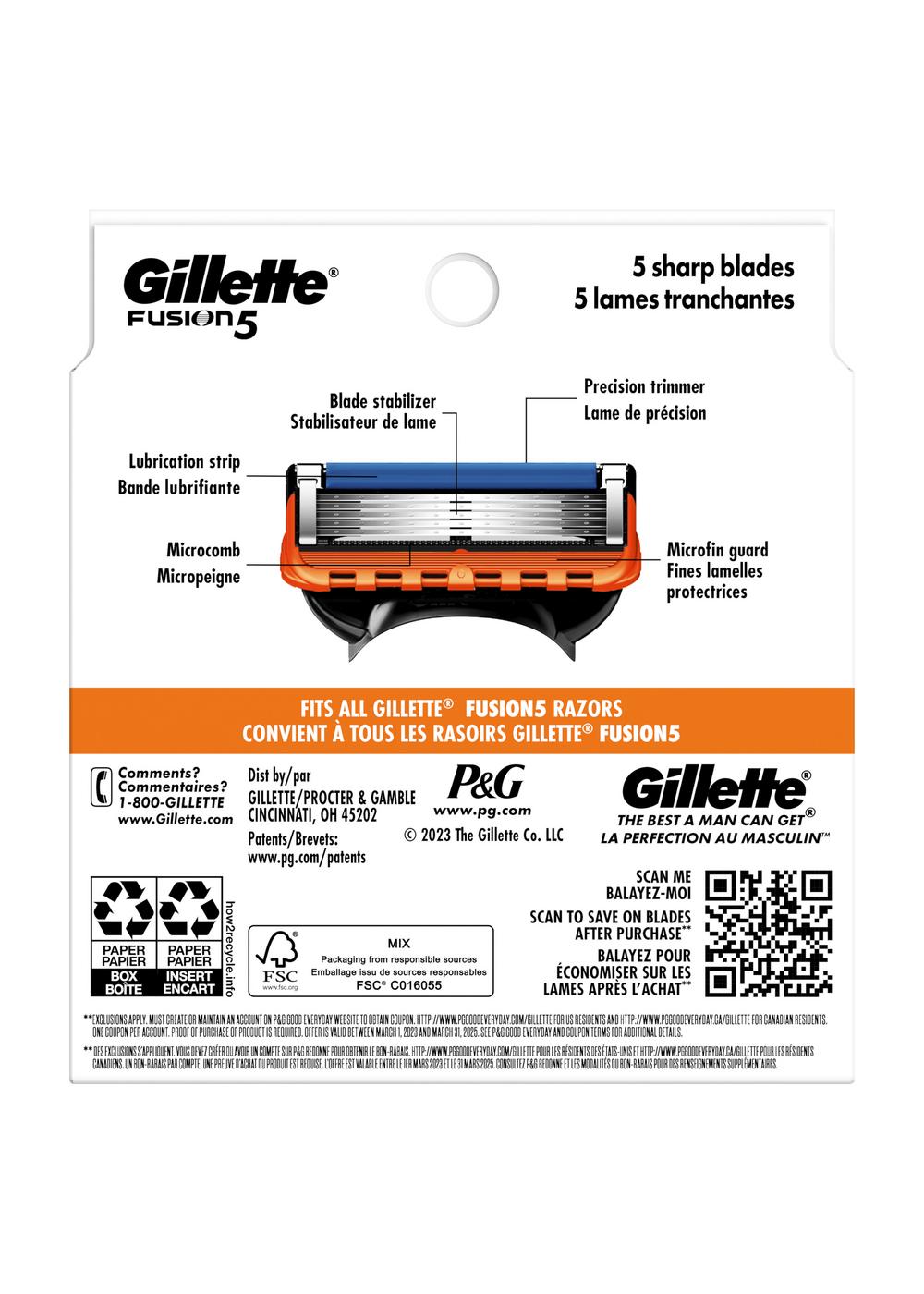 Gillette Fusion5 Razor Blade Refills; image 10 of 10