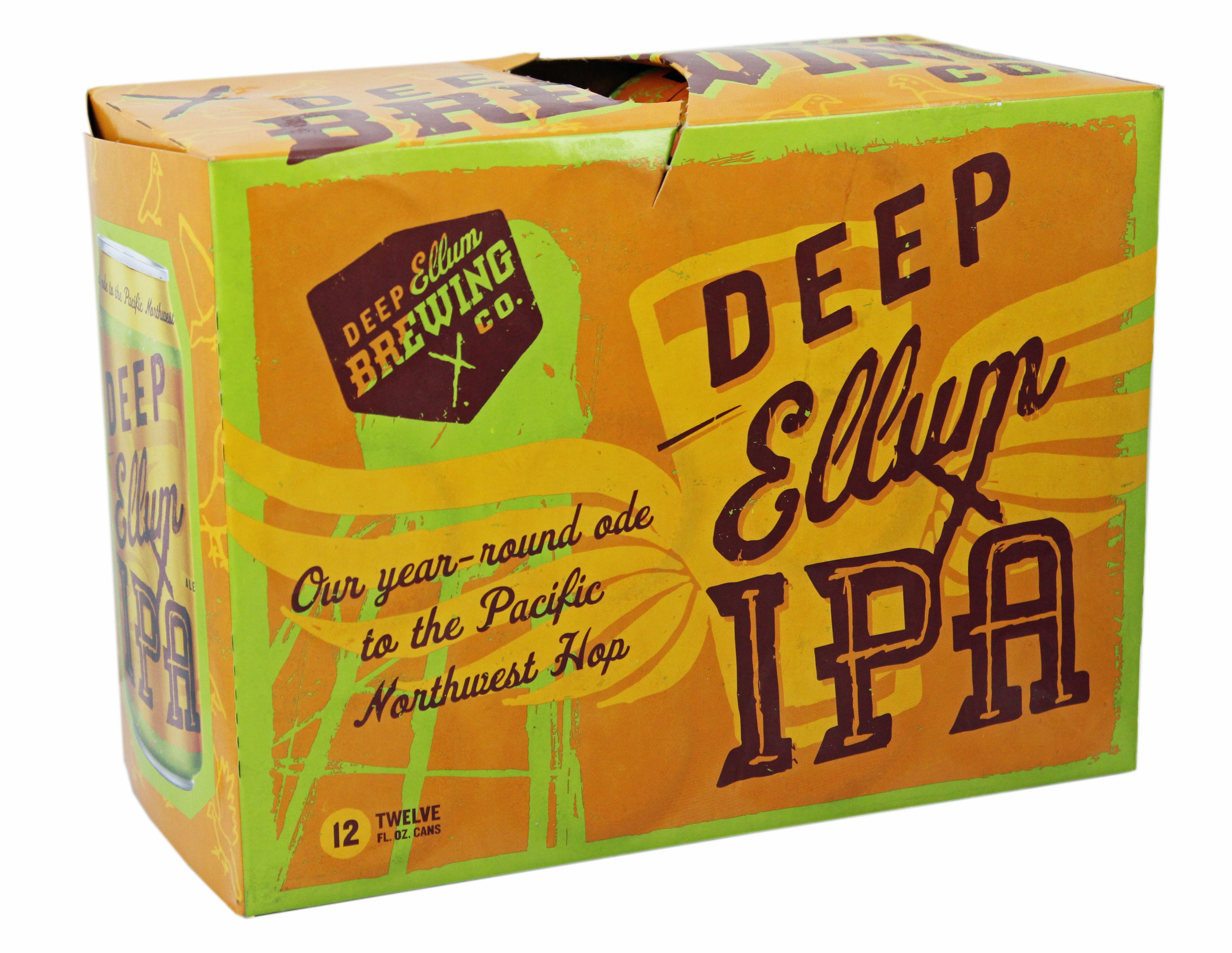 Deep Ellum EASY PEASY IPA Craft Beer Can Shaped Glass - Dallas