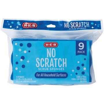 H-E-B No Scratch Scrub Sponges, 9 pk