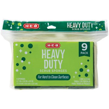 H-E-B Heavy Duty Scrub Sponges, 9 pk