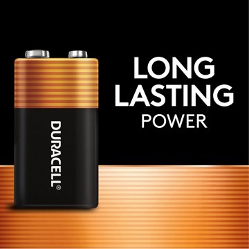 Duracell Coppertop Alkaline 9 Volt Batteries, 4 pk