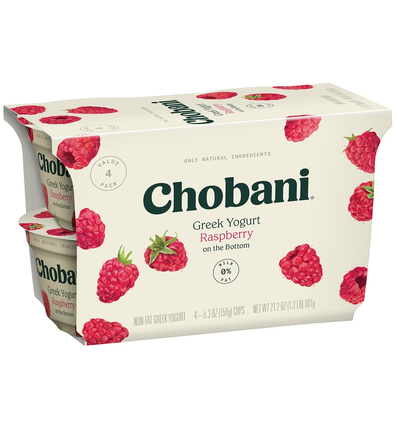 Chobani Non-Fat Raspberry on the Bottom Greek Yogurt; image 2 of 4