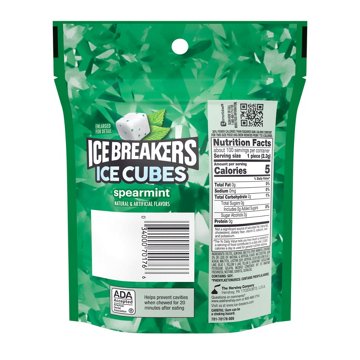 Ice Breakers Ice Cubes Spearmint Sugar Free Chewing Gum, 100 pc