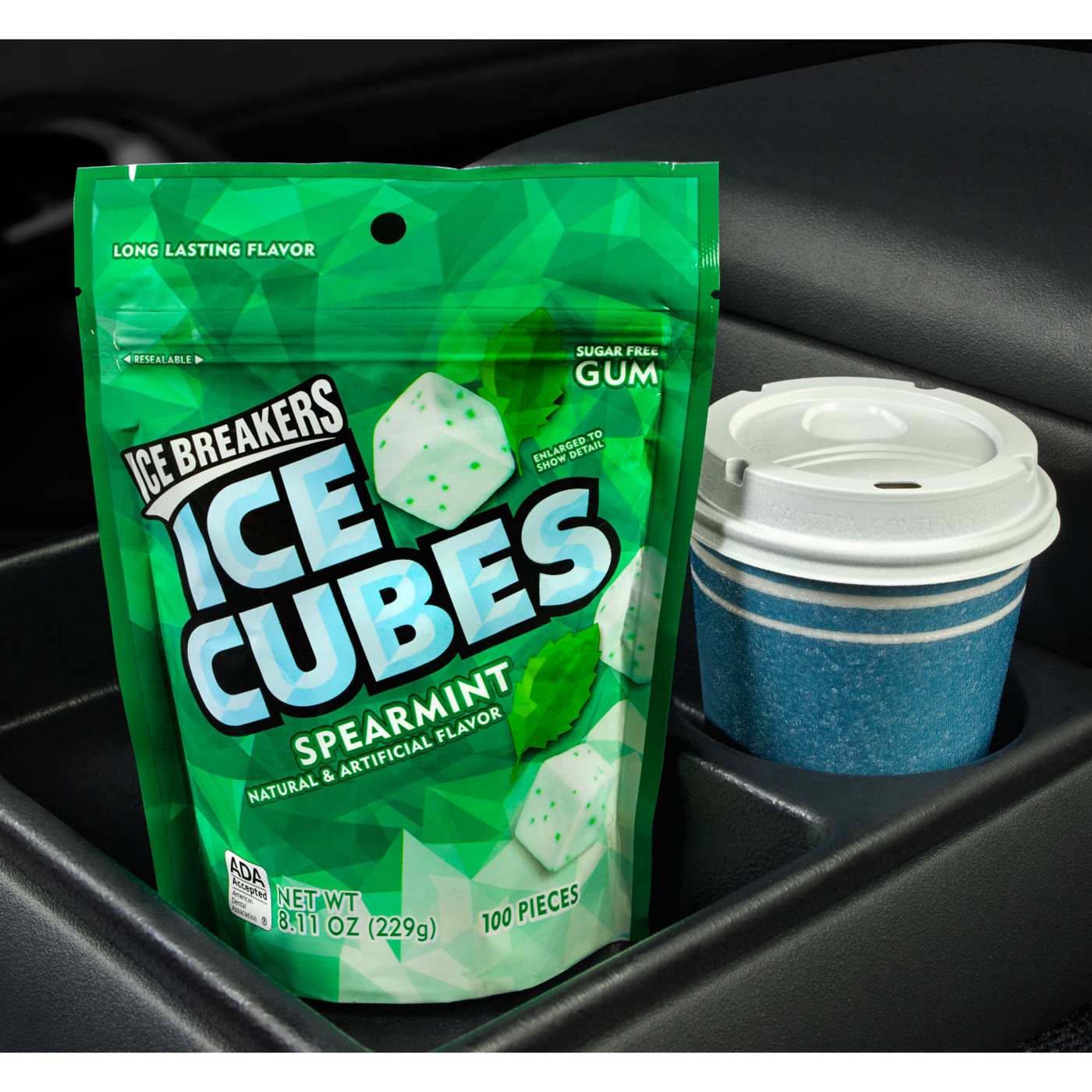 Ice Breakers Ice Cubes Sugar Free Chewing Gum Pouch - Spearmint; image 3 of 4