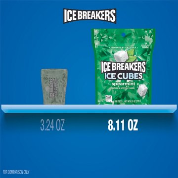 Ice Breakers Ice Cubes Spearmint Sugar Free Chewing Gum, 100 pc