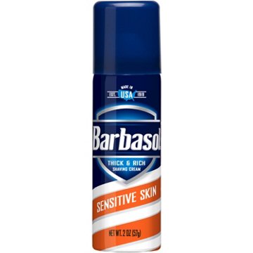 Barbasol Travel Size Sensitive Skin Shave Cream, 2 oz