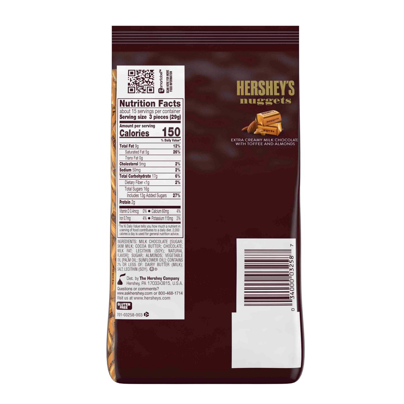 Hershey's Nuggets Extra Creamy Milk Chocolate With Toffee And Almonds; image 2 of 4