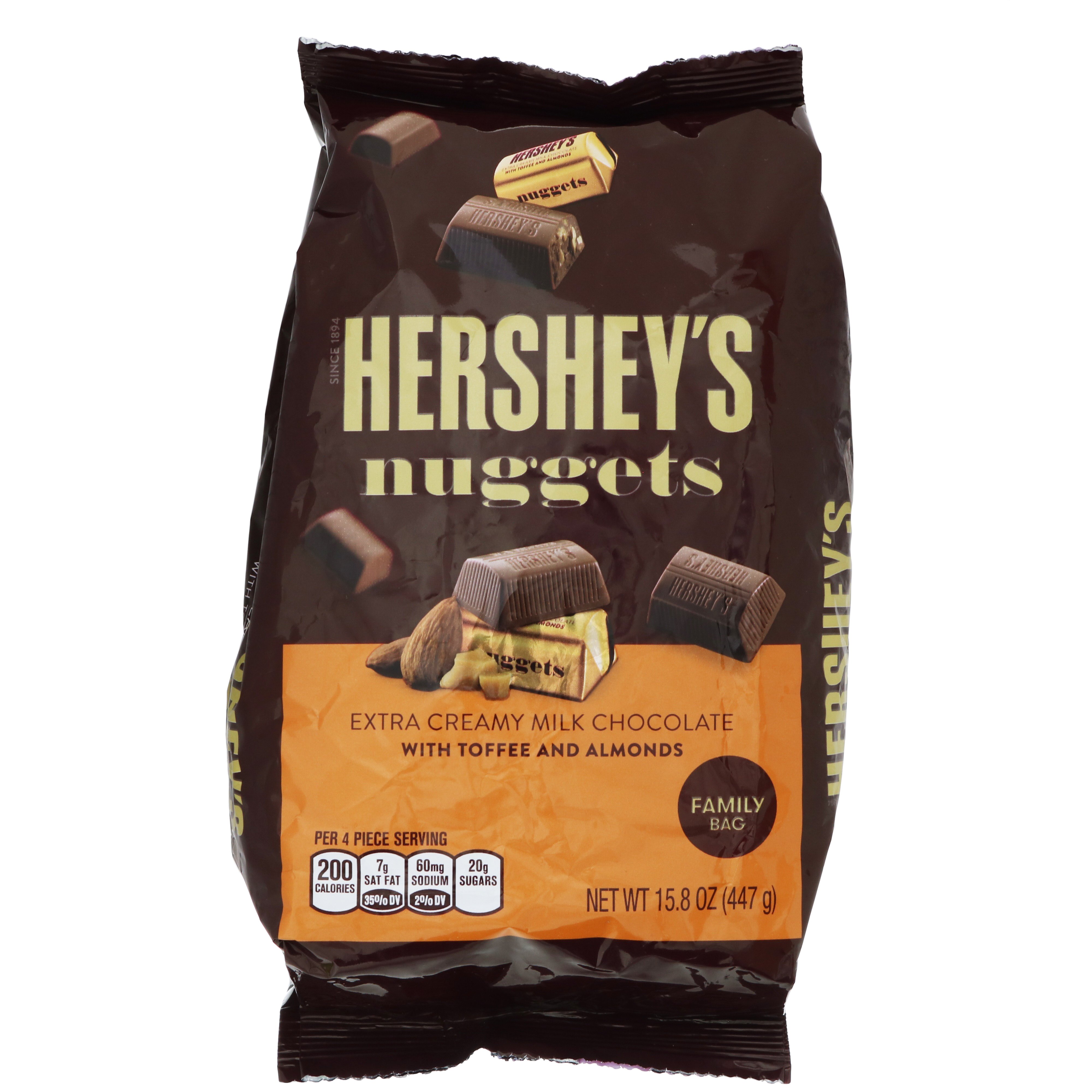 Hershey's Nuggets Extra Creamy Milk Chocolate With Toffee And Almonds ...