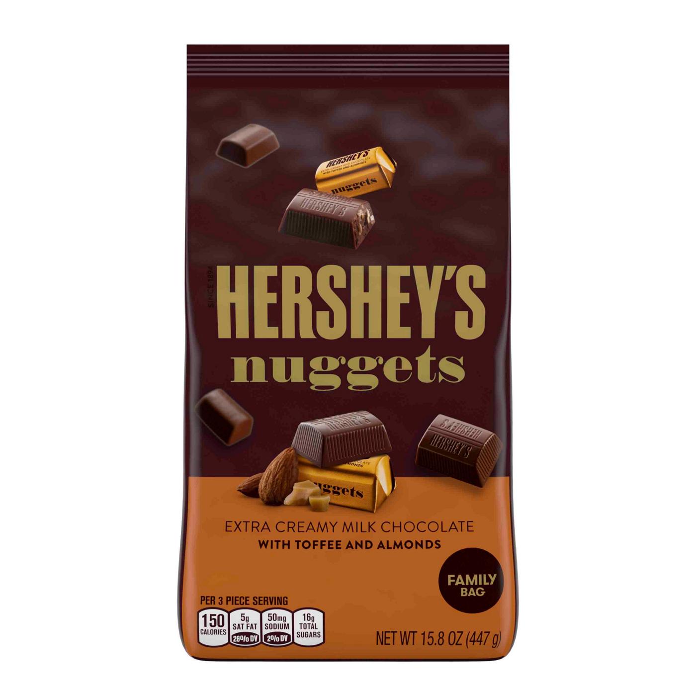 Hershey's Nuggets Extra Creamy Milk Chocolate With Toffee And Almonds; image 4 of 4